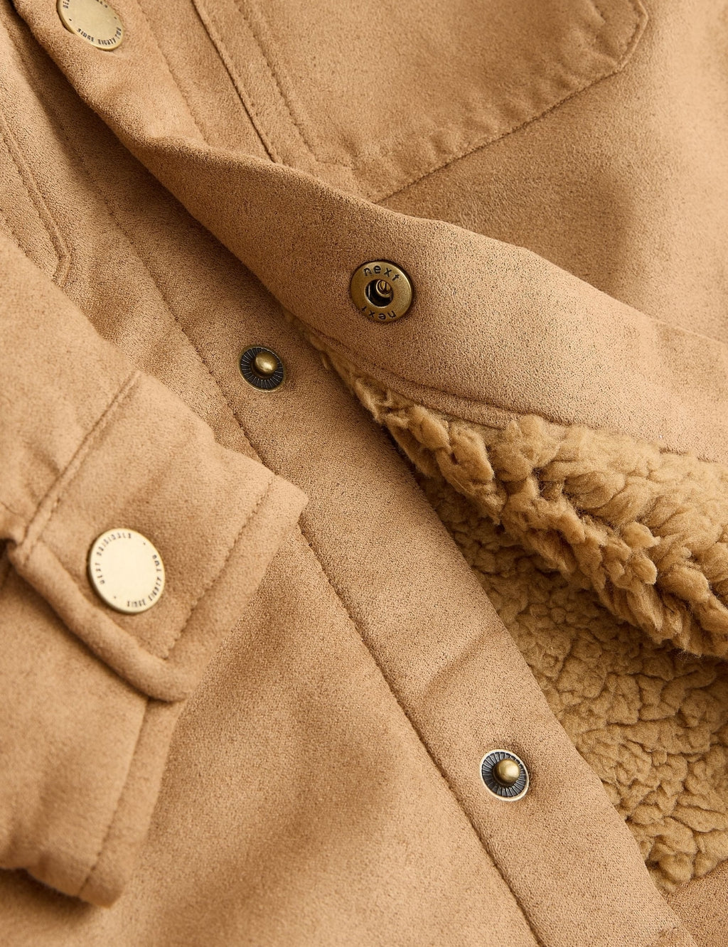 Tan Brown Faux Suede Borg Lined
Shacket