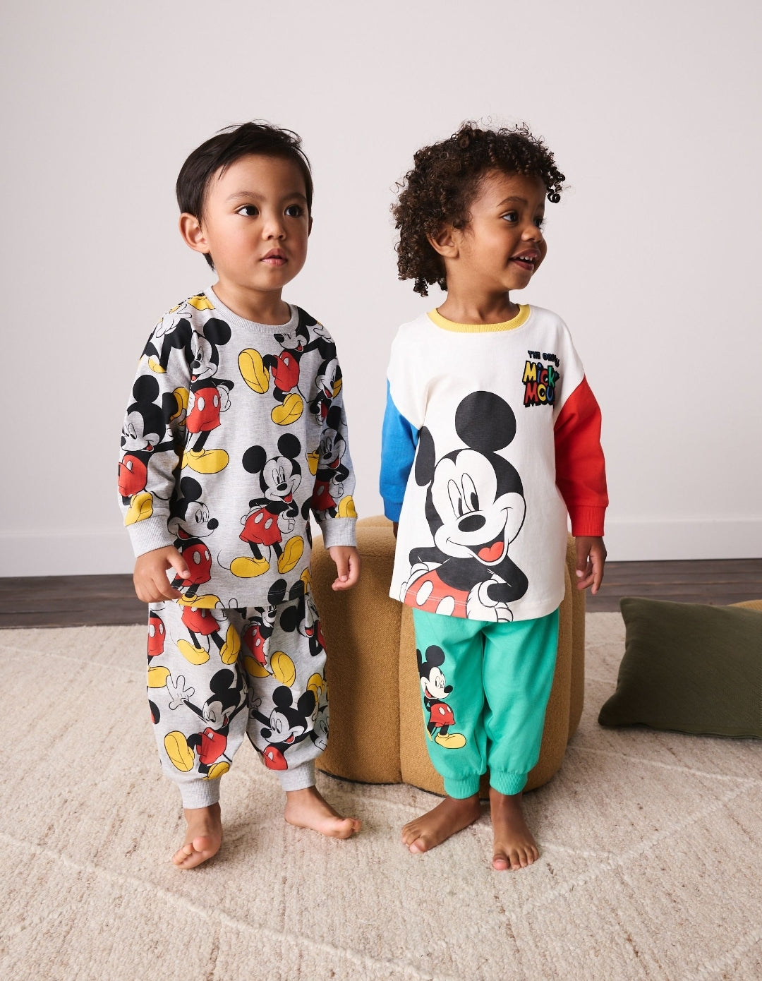 Colourblock Mickey Mouse Oversized Pyjamas 2 Pack