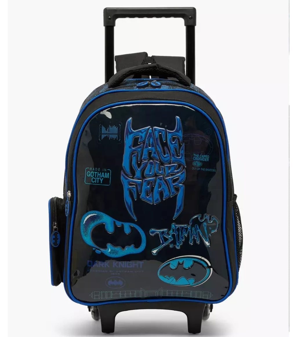 Batman Print 5-Piece School Trolley Bag Set  16 inches