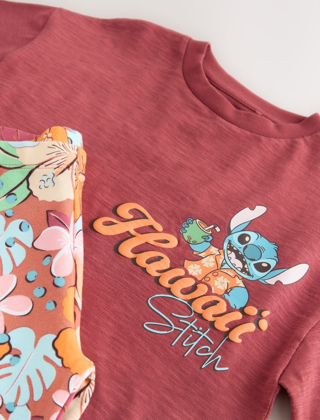 Chocolate Brown Lilo & Stitch License T-Shirt and Cycle Shorts