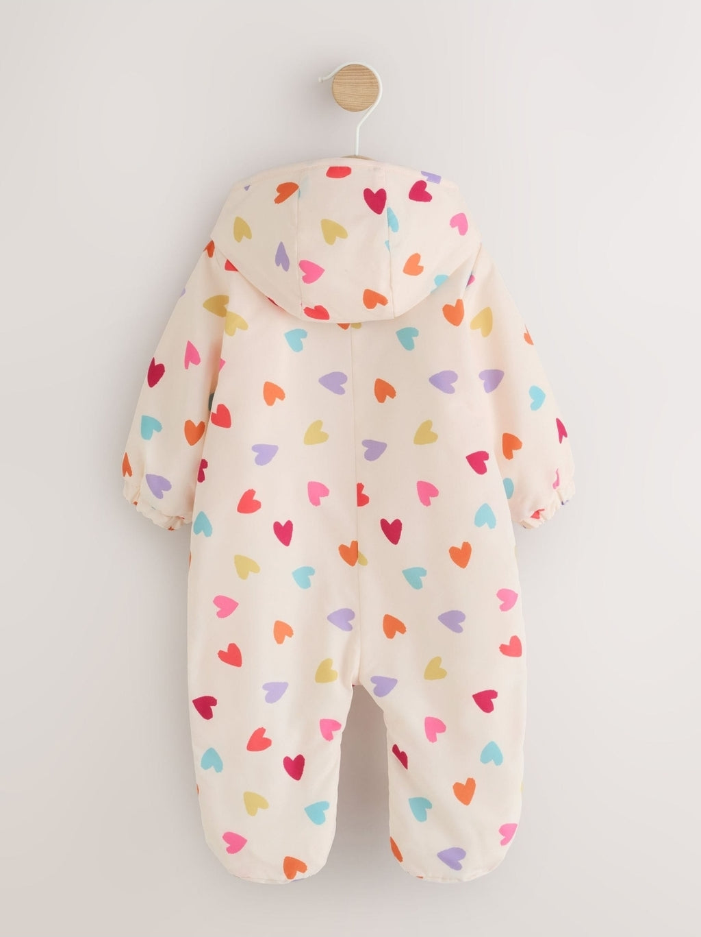 Multi Coloured Heart All Over
Printed Hooded Baby