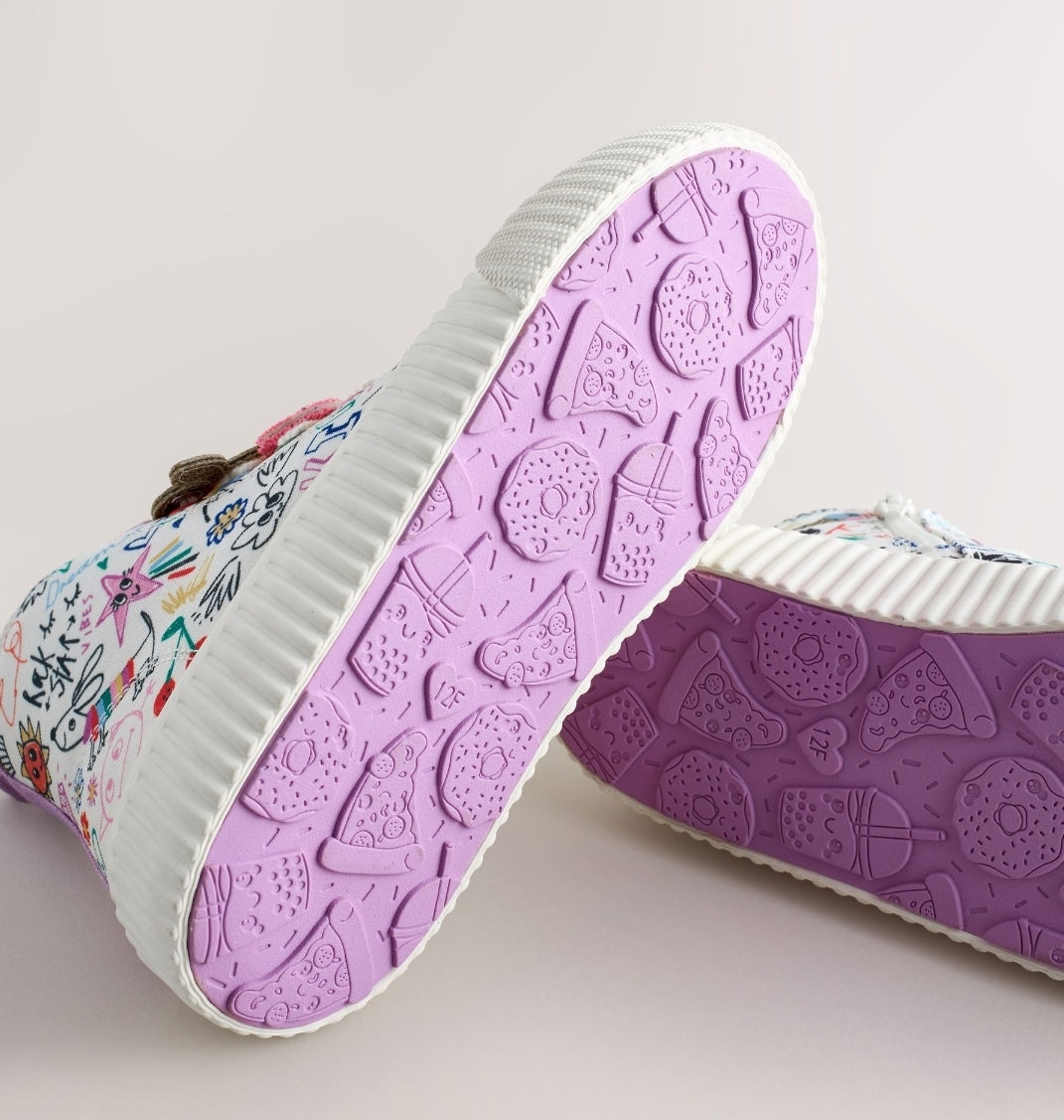 Multi Sketchy Print Standard Fit (F)
Lace Up High Top Trainers