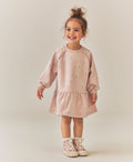 Cream Pink Ditsy Floral Long Sleeve
Sweat Dress