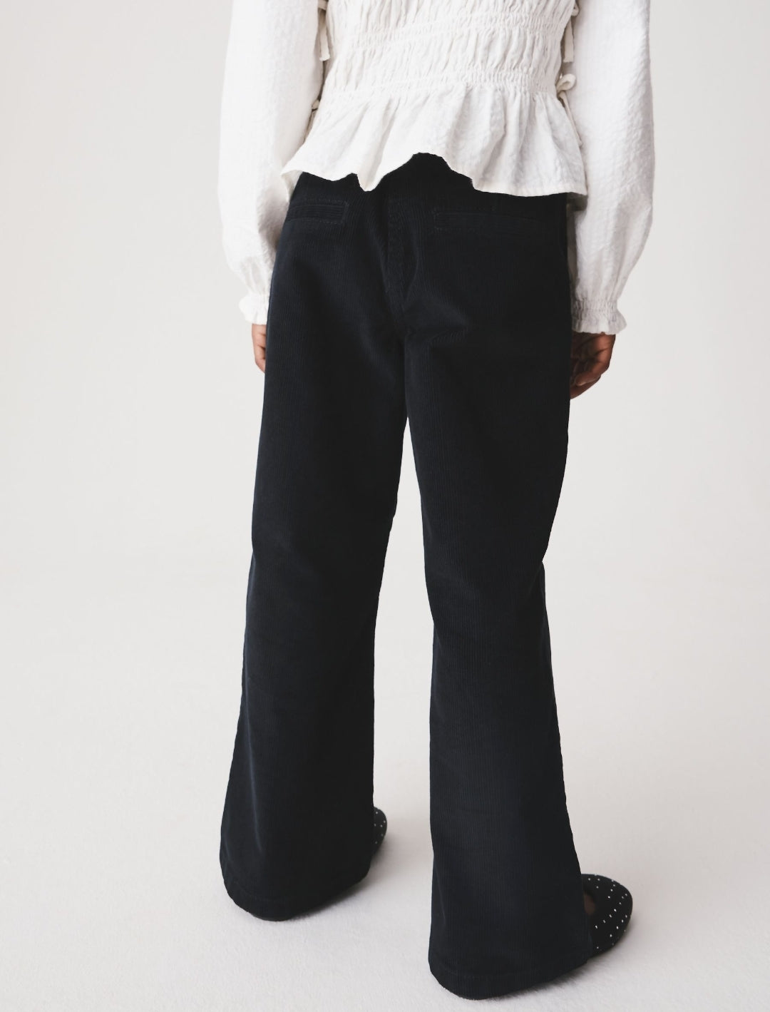 Black Cord Flared Jeans