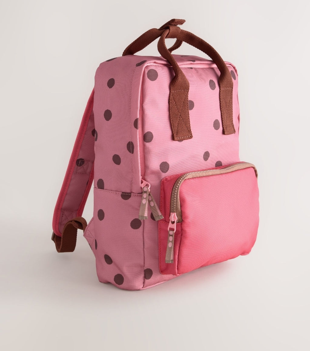 Pink/Chocolate Dot Backpack