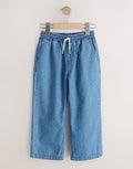 Blue/Ecru Stripe Pull on Jeans