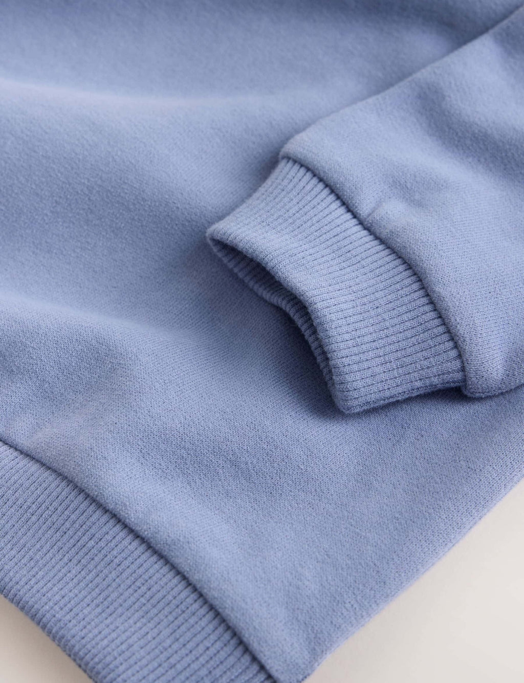 Light Blue Soft Touch Half Zip Neck Sweat Top