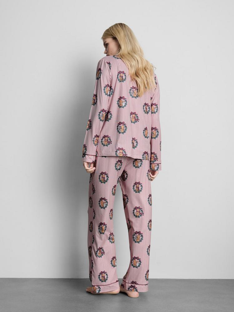 Primark Disney's Winnie the Pooh Striped Printed Boyfriend Pyjamas