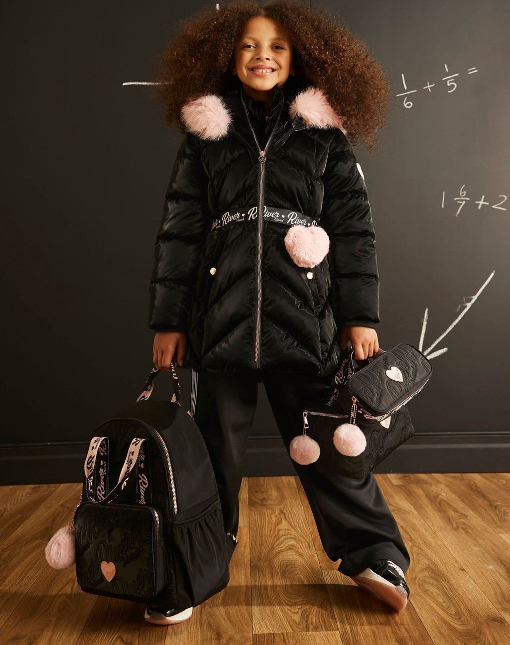 River Island Black Back To School
Backpack, Lunchbox & Pencil Case-14 inch