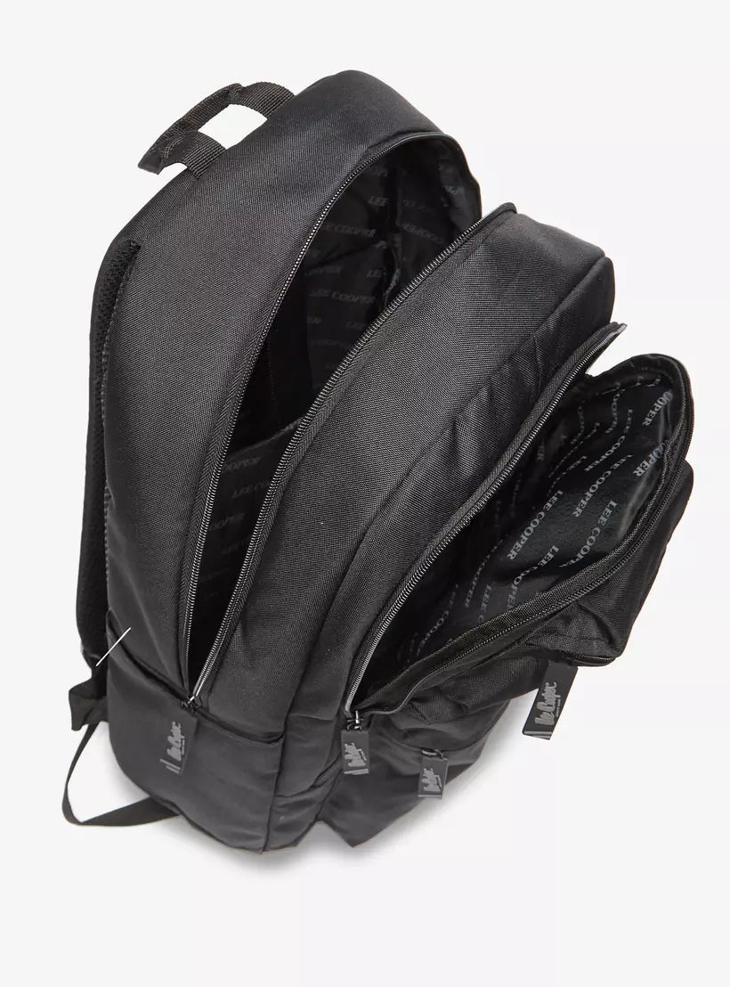 Lee Cooper Solid Backpack with Adjustable Straps and Zip Closure - 32x15x47 cm