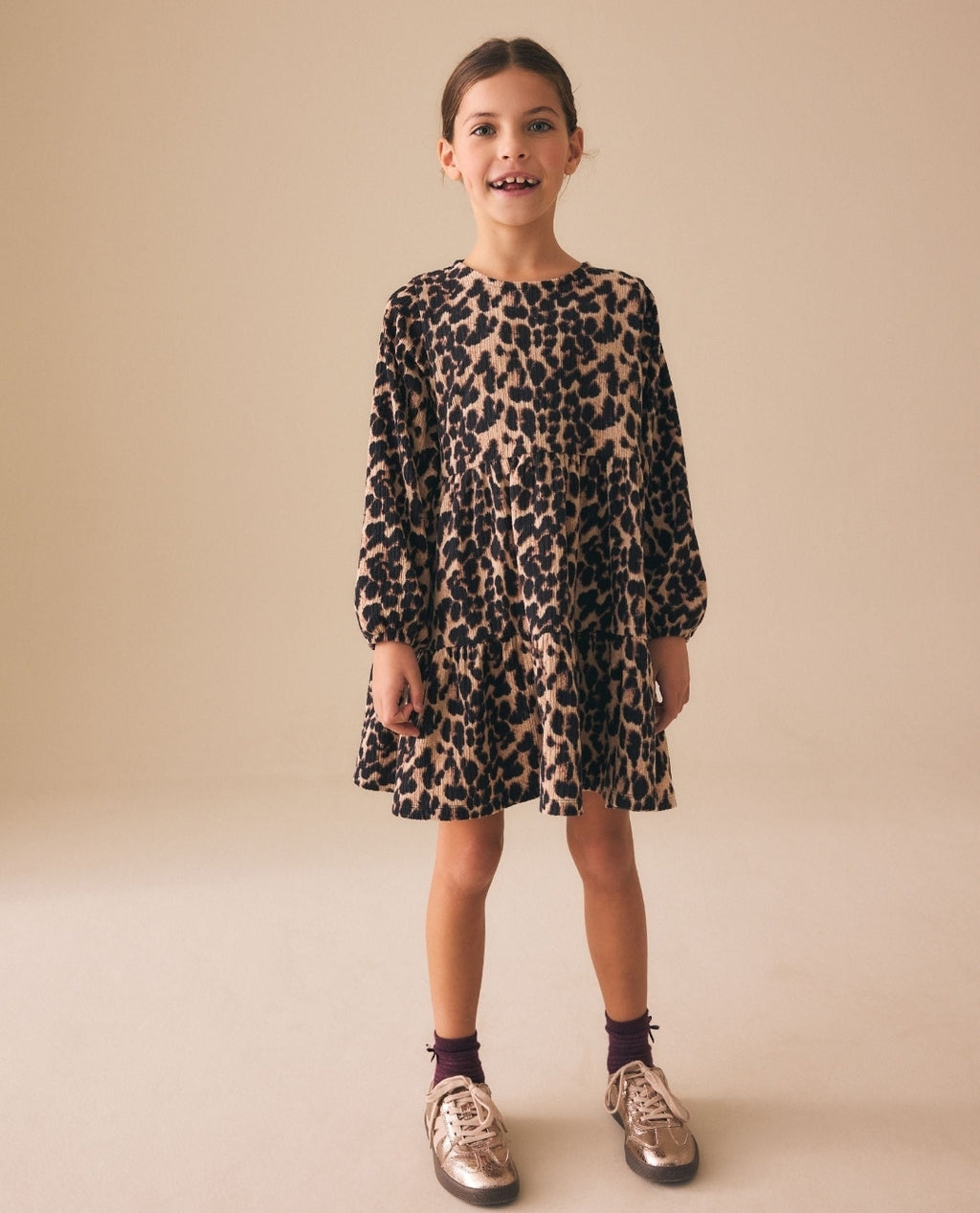 Animal Print Long Sleeve Jersey
Dress