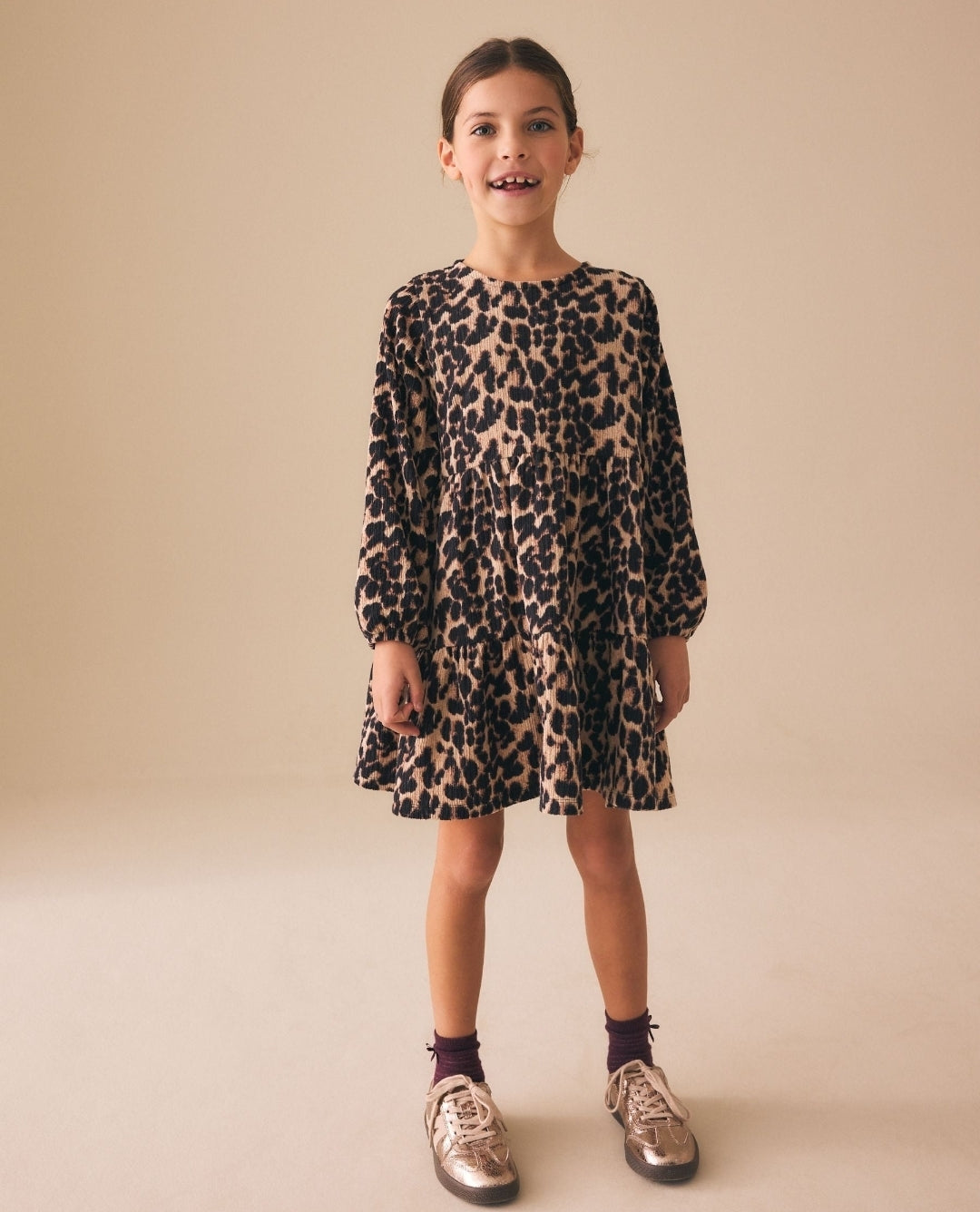 Animal Print Long Sleeve Jersey
Dress