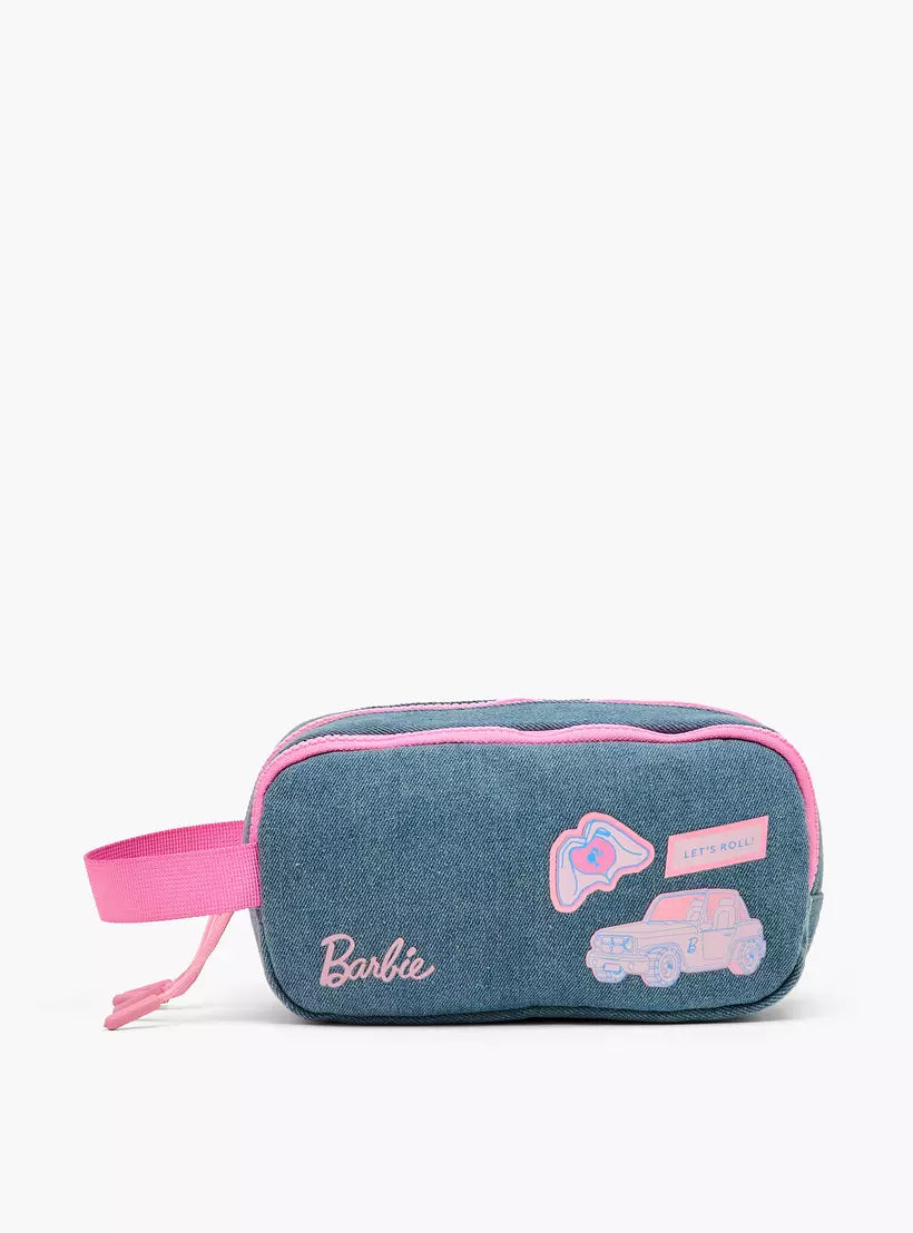Barbie Pencil Pouch with 2 Compartments