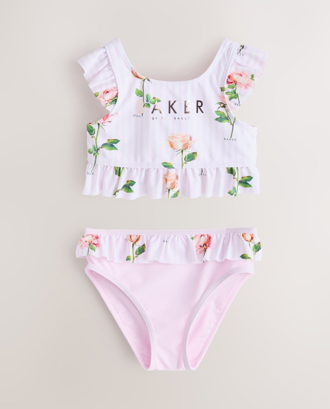 Baker by Ted Baker 2 Piece Frill
Stripe Tonal Bikini