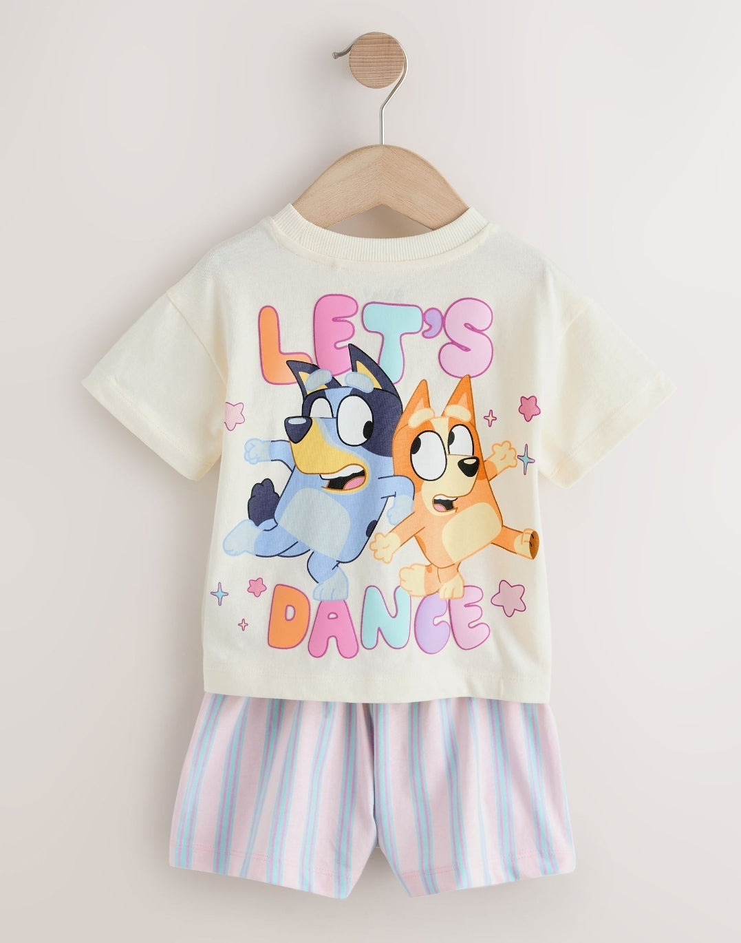 Ecru Bluey Short Pyjamas 2 Pack