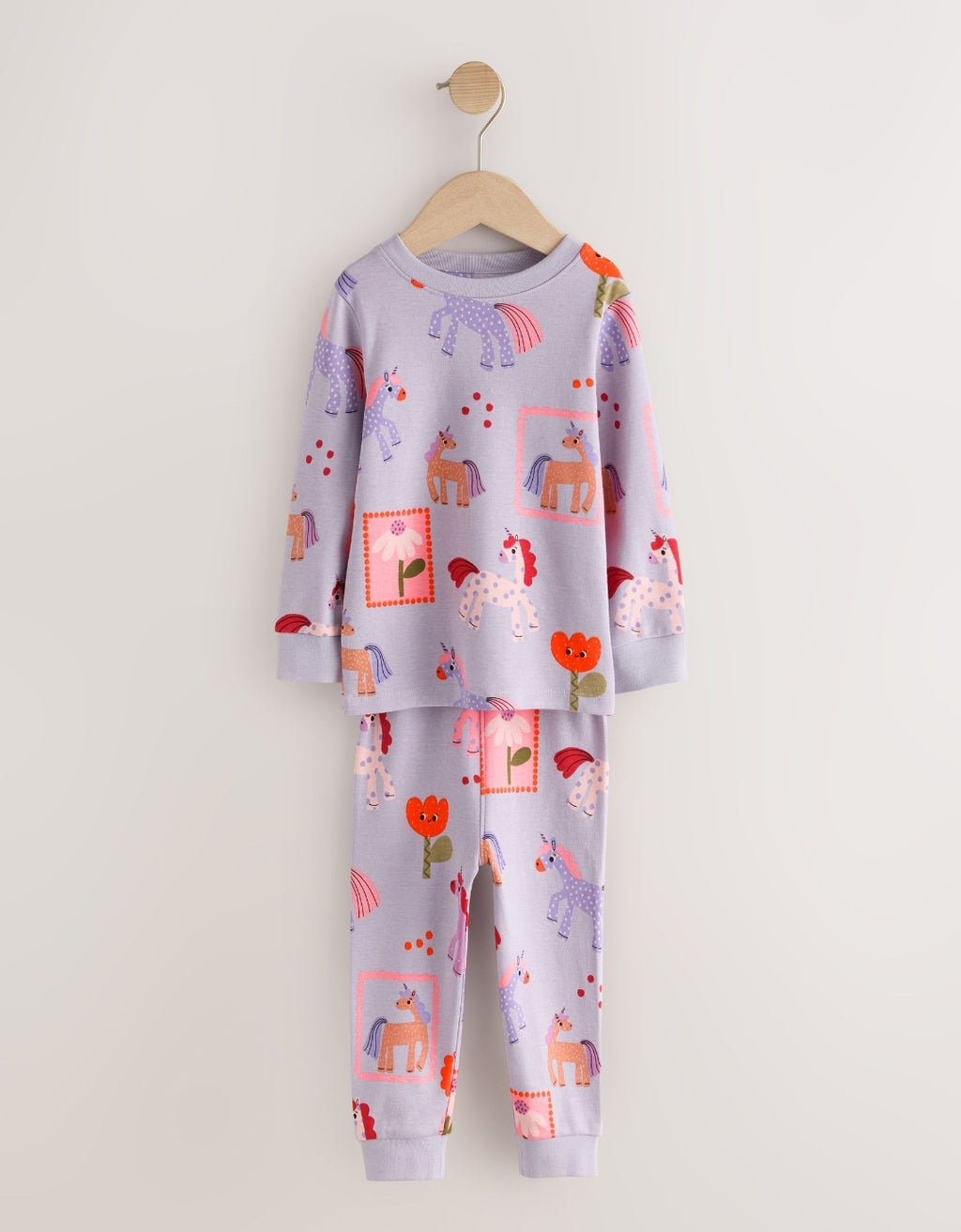 Lilac Purple Unicorn Snuggle Pyjamas 3 Pack