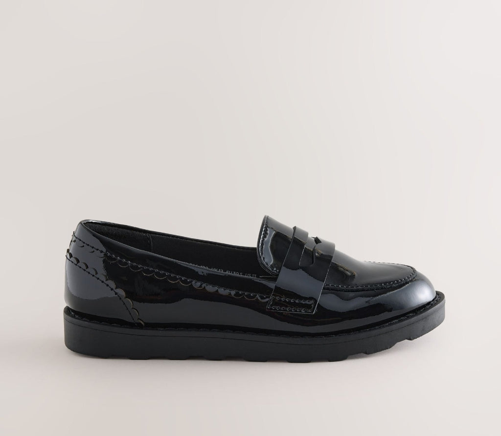 Black Patent School Leather Slim
Sole Loafers