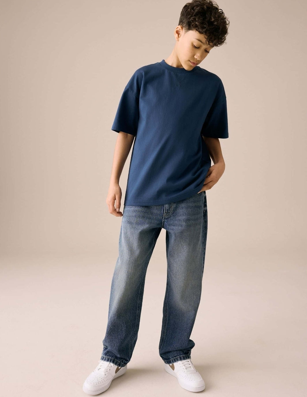 Dark Blue Denim Wide Fit Authentic f Jeans