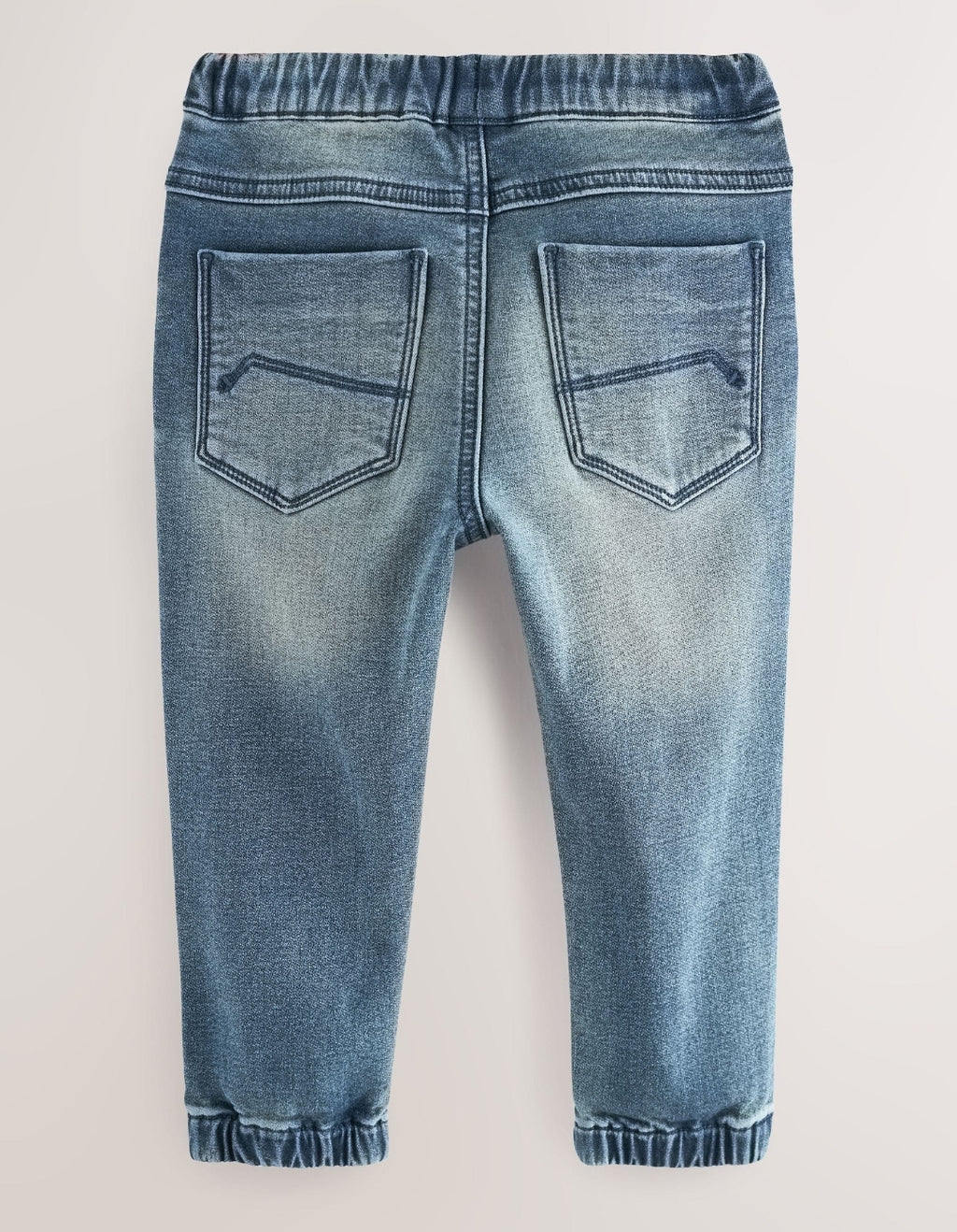 Mid Blue Regular Fit Joggers Jeans With Comfort Stretch