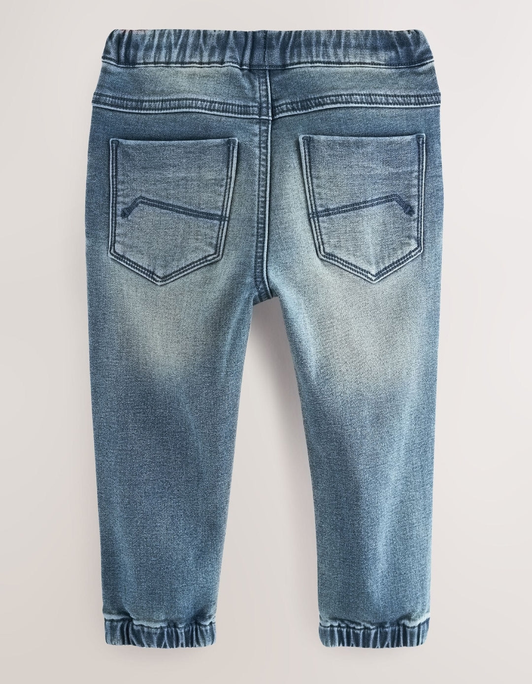 Mid Blue Regular Fit Joggers Jeans With Comfort Stretch