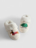 Primark Christmas Candy Cane Faux Fur Mule Slippers