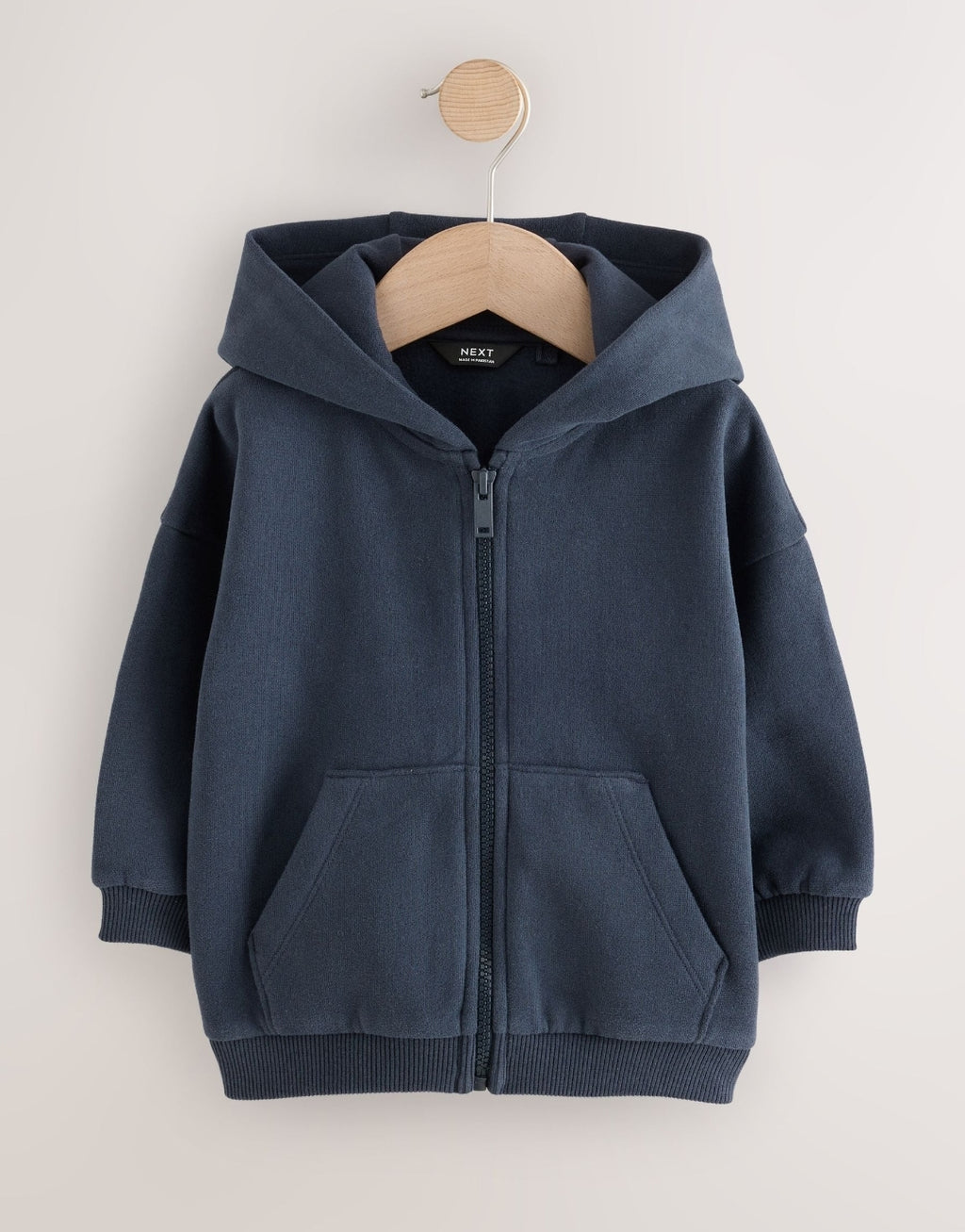 Navy Soft Touch Zip Up Hoodie
