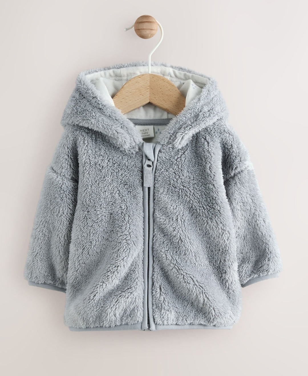 Grey Fleece Baby Zip Jacket