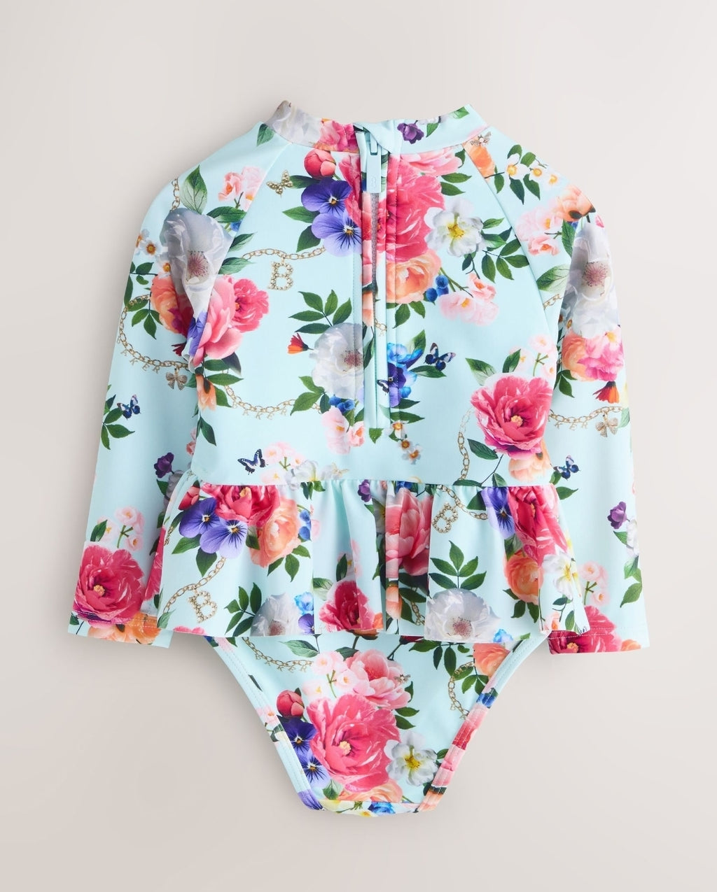 Baker by Ted Baker Mint Green
Long Sleeve Peplum Frill Swimsuit