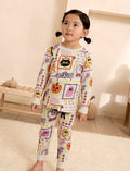 Multicoloured Patchwork Halloween Characters Snuggle Pyjamas