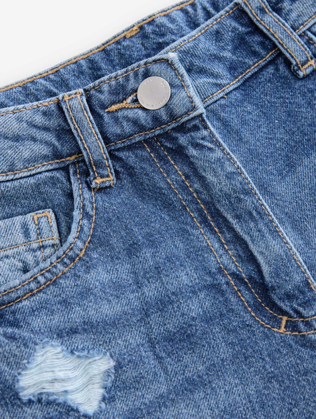 Blue Denim Mom 100% Cotton Jeans