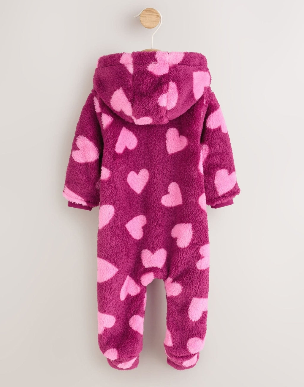 Pink Heart Printed Hooded Fleece
Baby Pramsuit