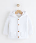 White Knitted Hooded Baby
Cardigan