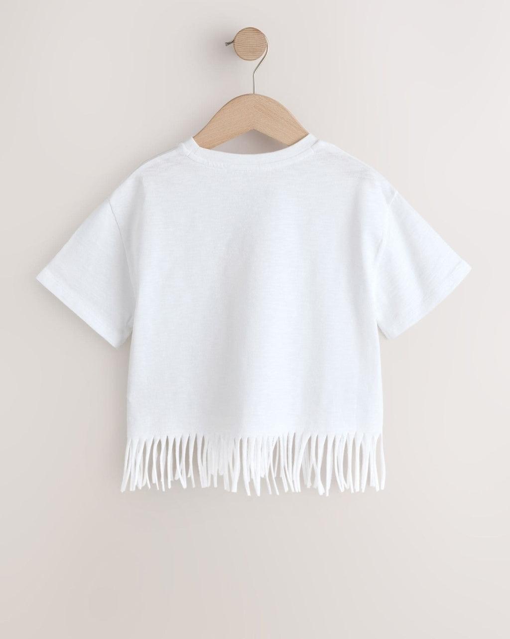 Ecru Cherry Fringe T-Shirt
