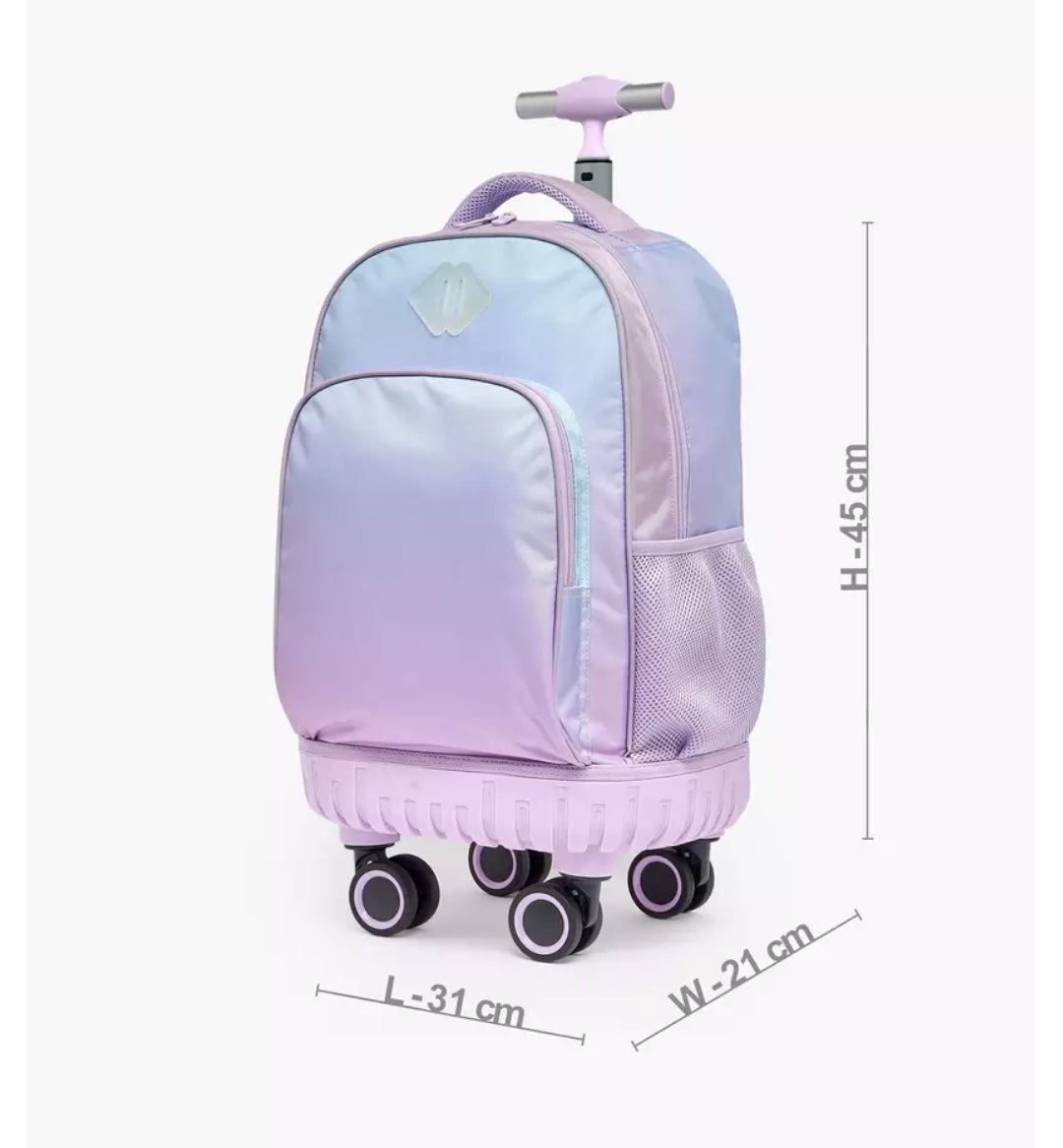 Ombre Print 3-Piece School Trolley Bag Set 18 inch