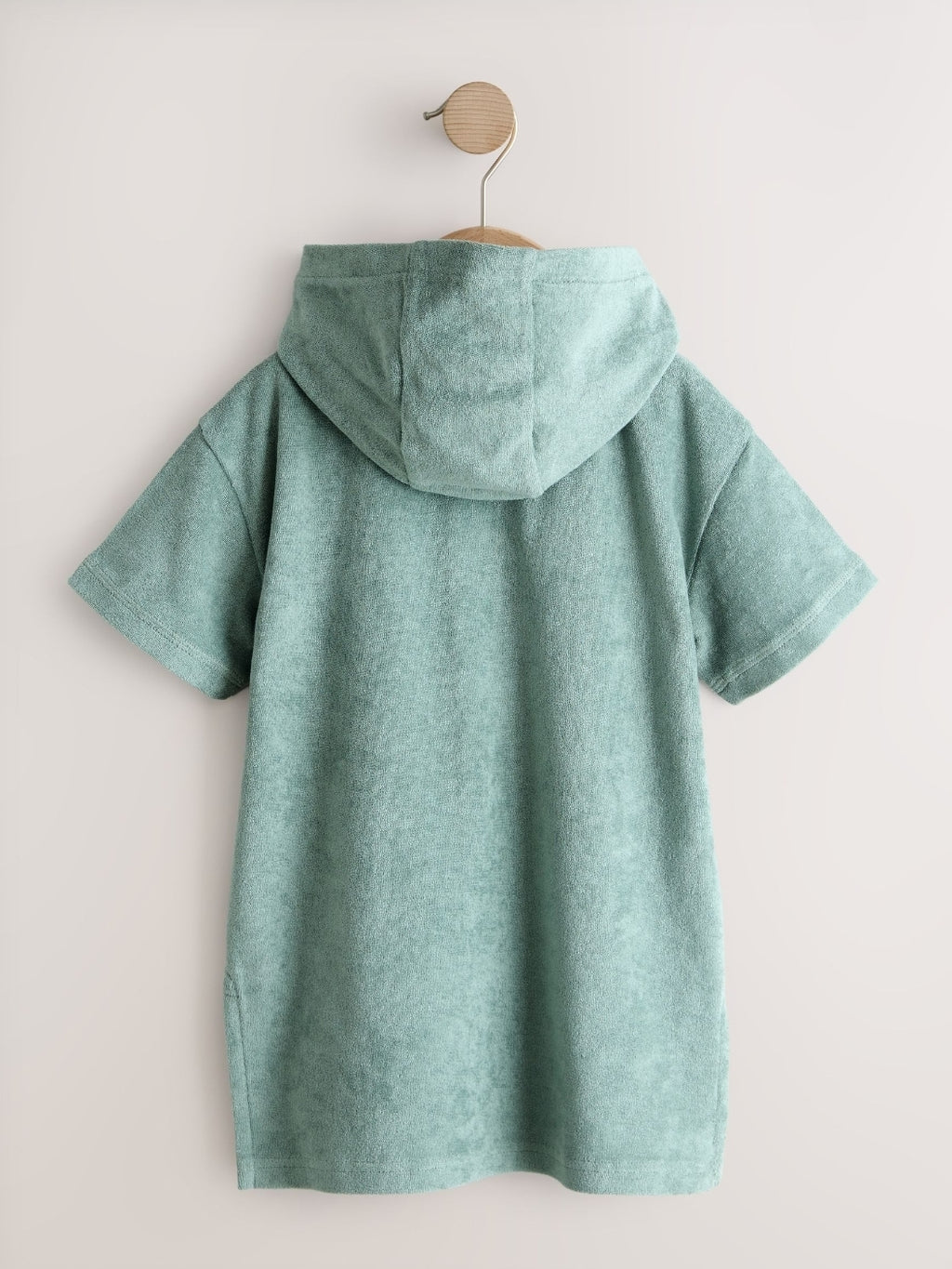 Sage Green Towelling Zip Through Cover-Up