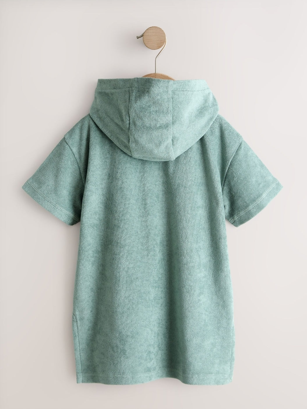 Sage Green Towelling Zip Through Cover-Up