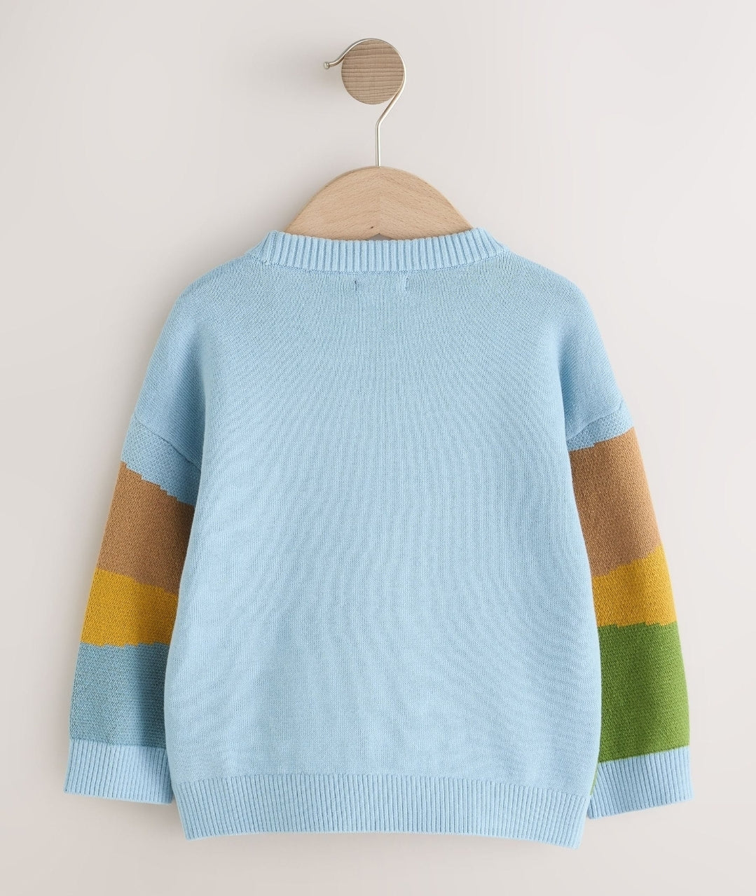 Blue/Orange Safari Character Knitted Crew Neck Jumper