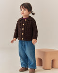 Chocolate Brown Chunky Bobble Cardigan