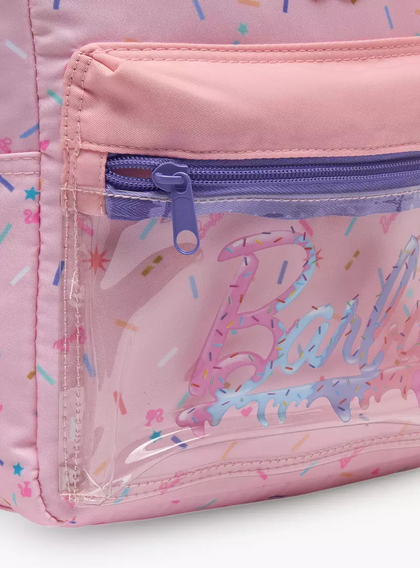 Barbie Applique Accent School Backpack  17 inches