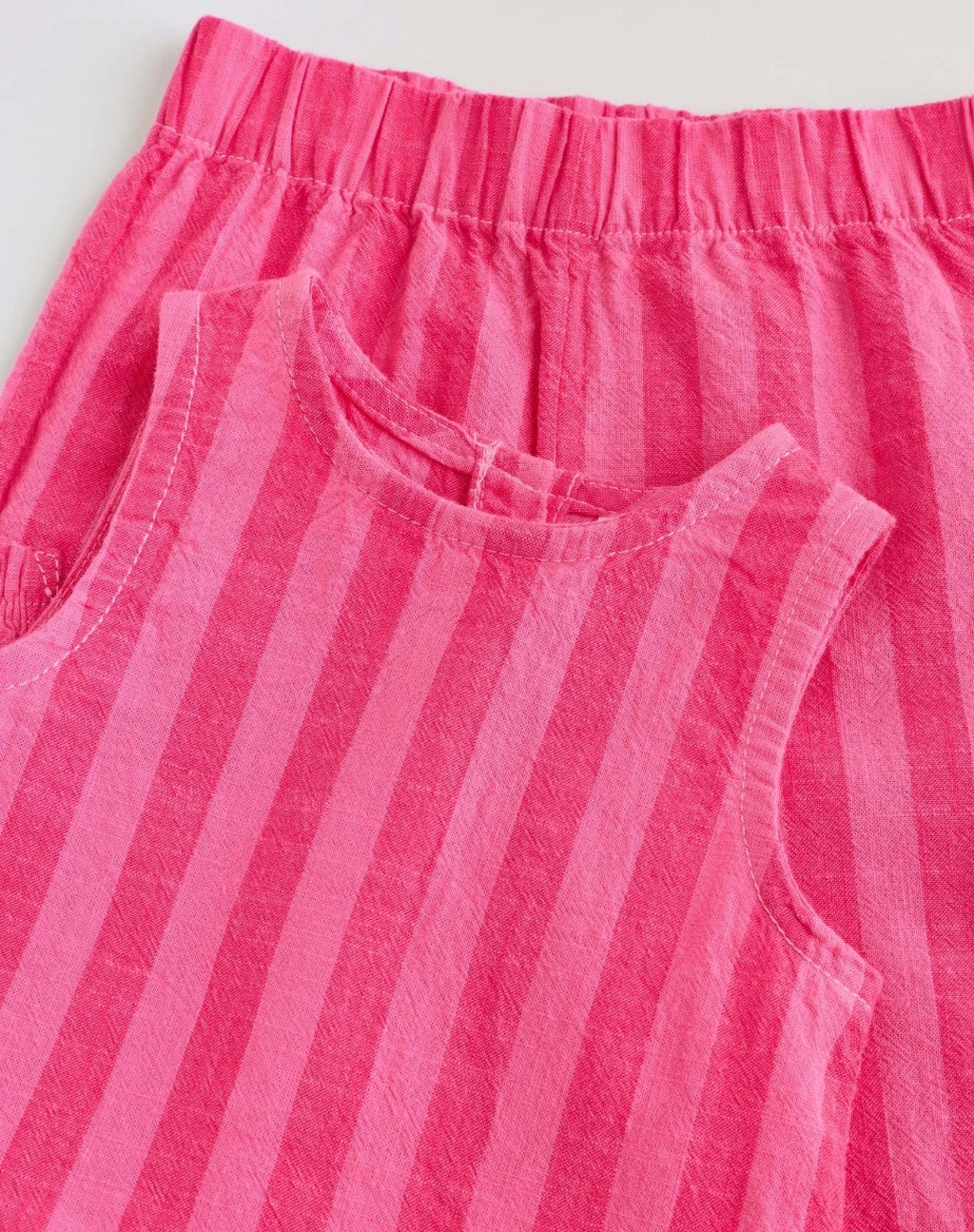 Red Stripe Baby Woven Top and Trousers Set 2 Piece