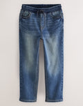 Mid Vintage Blue Loose Fit Stretch Elasticated Waist Jeans