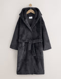 Grey Long Fleece Robe