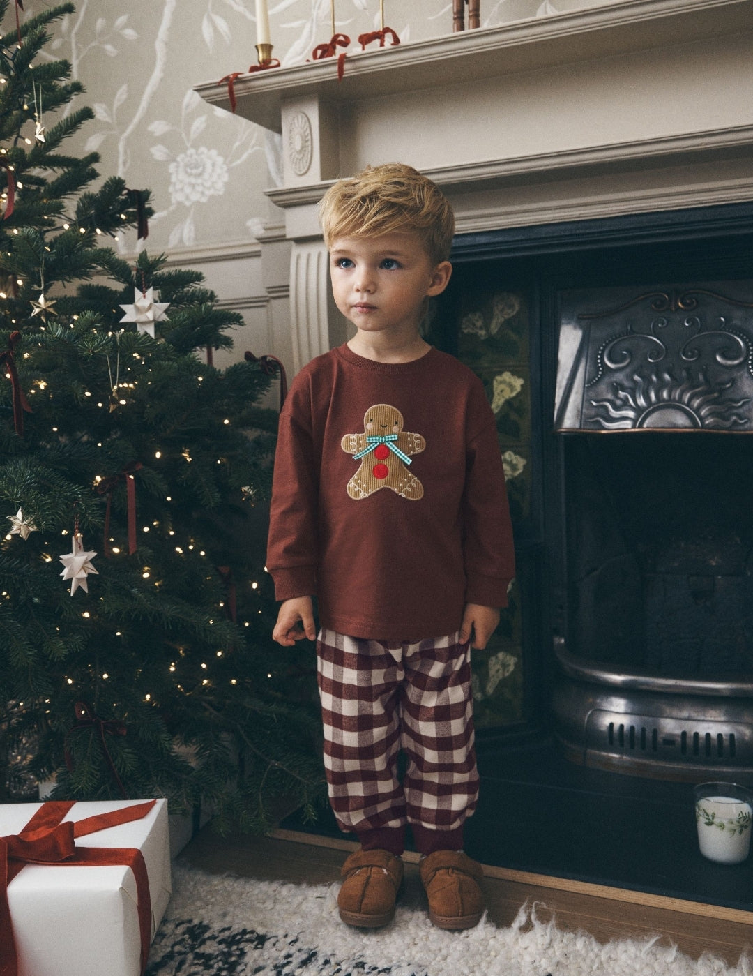 Gingerbread Check Christmas Pyjamas
