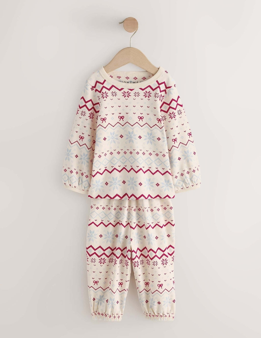 Cream/Blue Jogger Pyjamas 3 Pack