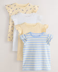 Yellow Ditsy Frill Sleeve T-Shirt 4
Pack