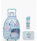 Disney Stitch Print 3-Piece School Trolley Bag Set 14 inches
