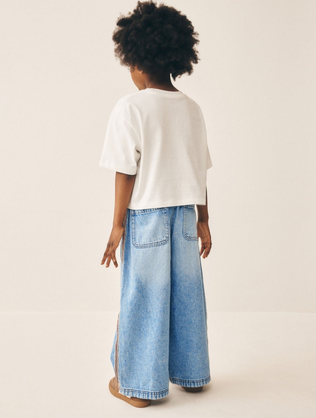 Red Side Detail Wide Leg Jeans