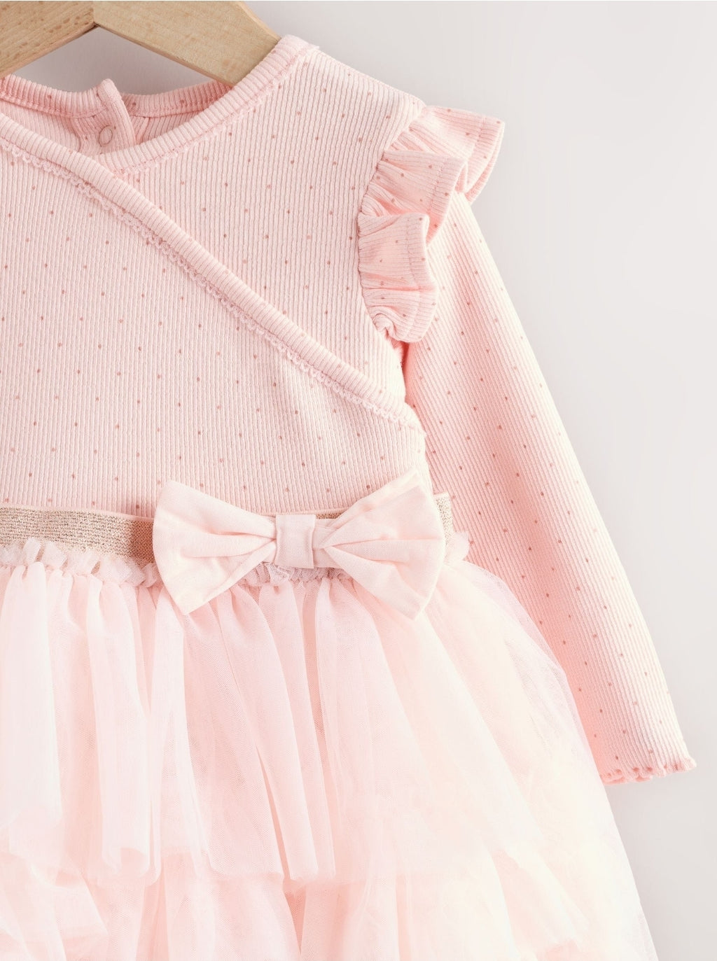 Pink Baby Long Sleeve Tutu Dress