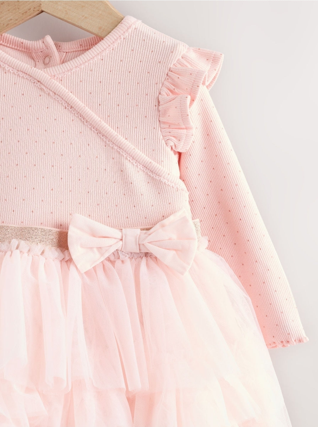 Pink Baby Long Sleeve Tutu Dress