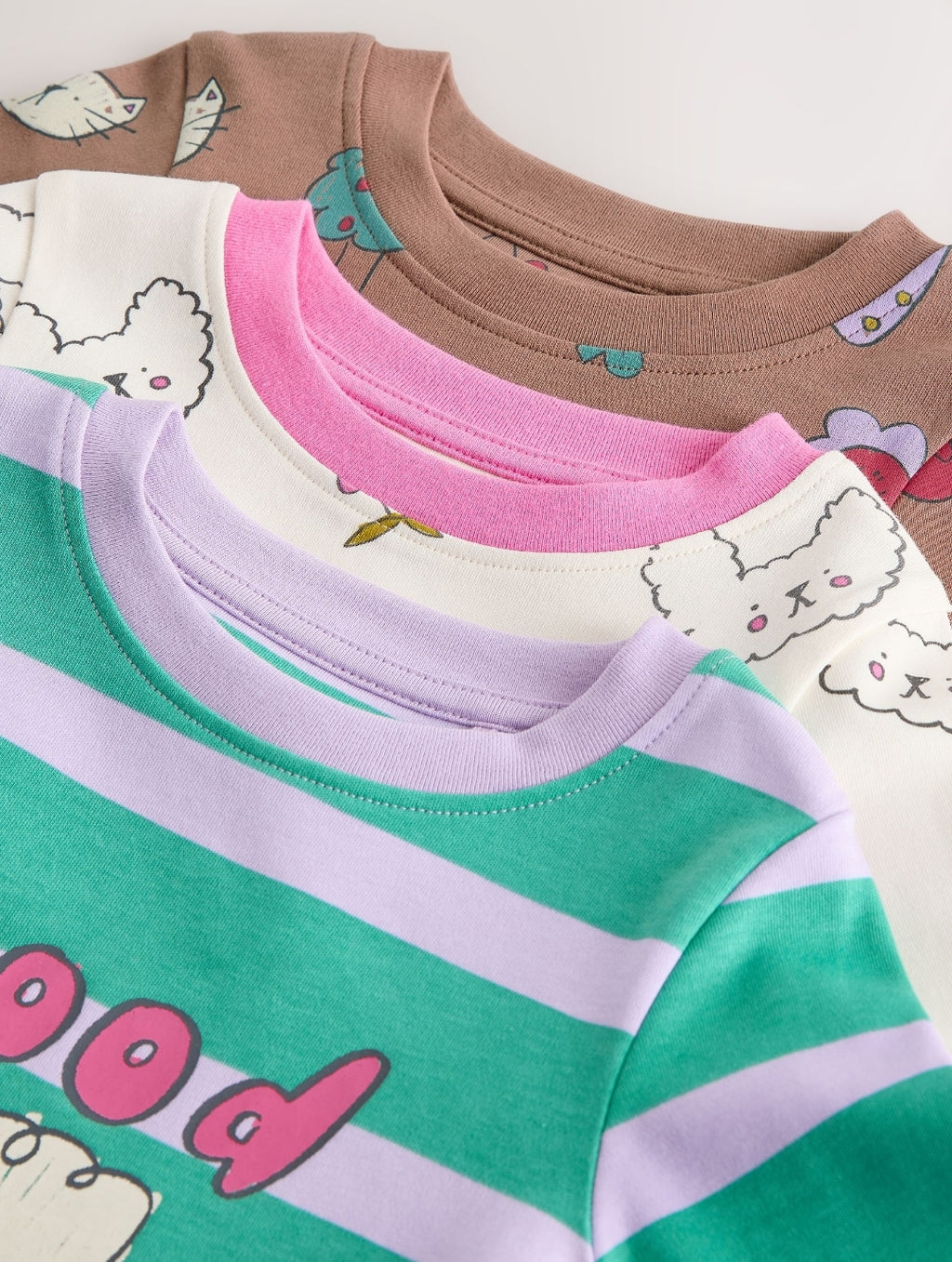 Green/Pink Snuggle Pyjamas 3 Pack